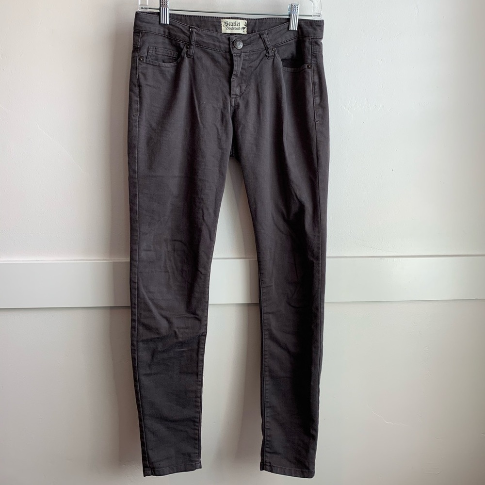 Scarlet Boulevard Dark Gray Skinny Jeans
